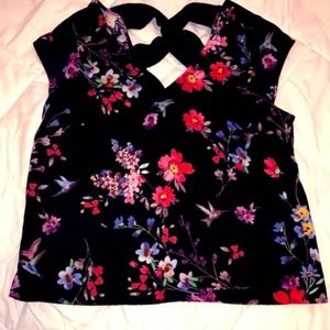 Express Floral Short Sleeved Blouse